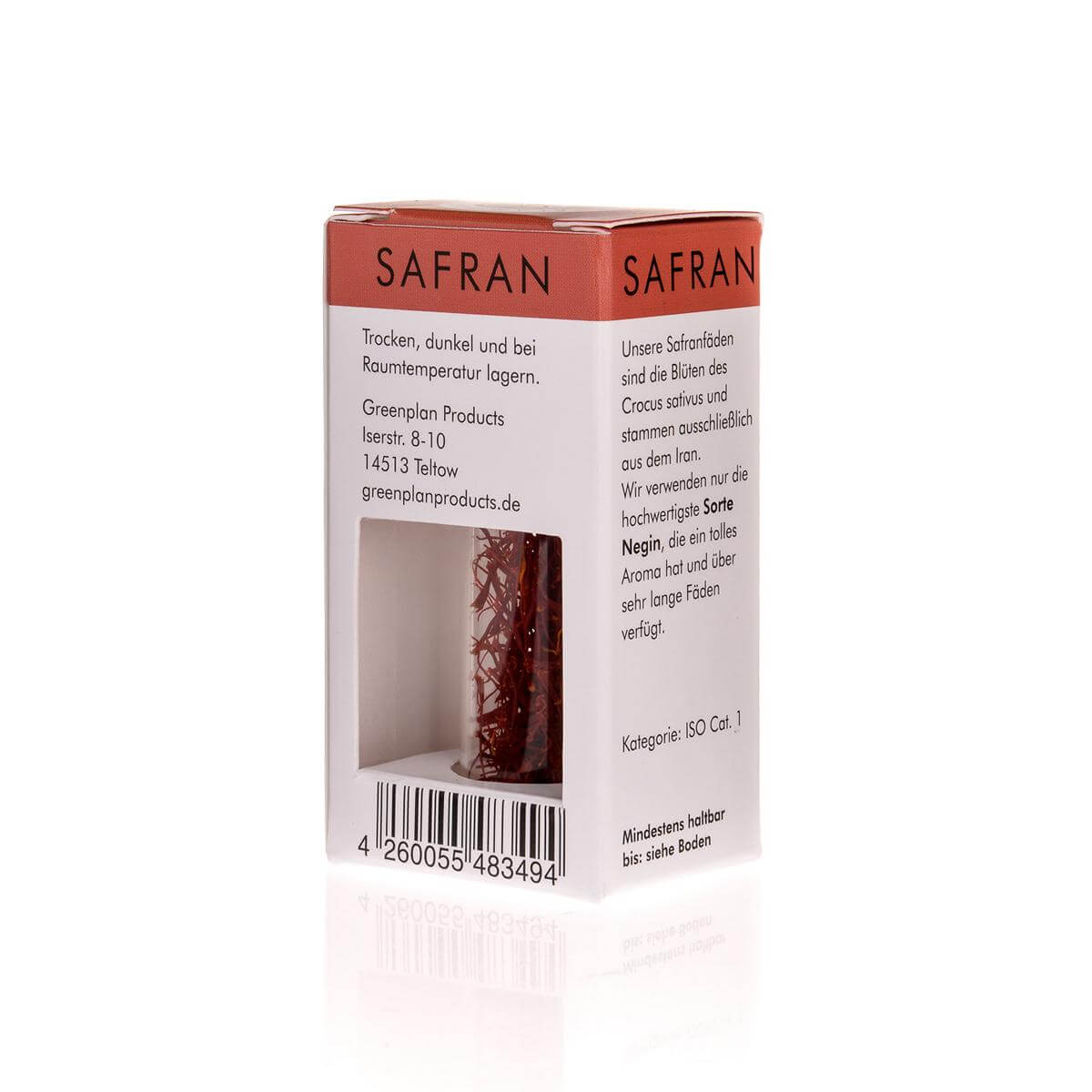 502 Safranfäden 1g - schräg hinten Iranische Hochland Safranfäden, Negin 1.Qualität Safran – Safran Fäden (1g) Safranfäden in Premium-Qualität