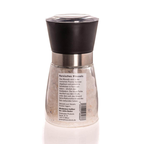 180g Echtes Persisches Blausalz Grob 1 - 5 mm Salz Mühle 1A Qualität Edles Salz Mühle mit Keramikmahlwerk